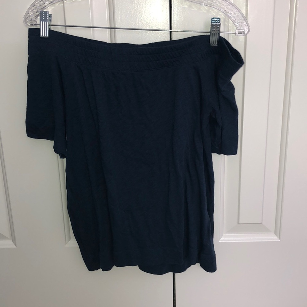 Off the shoulder navy top